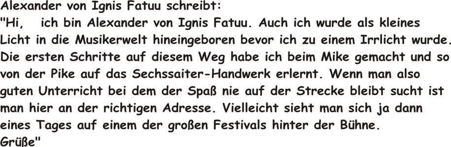 Gitarrenunterricht Musikunterricht Fürth alexs